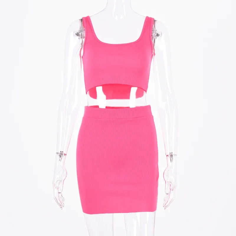 COSYGAL топ на бретелях + юбка комплект из двух предметов для ночного клуба 2 Женская