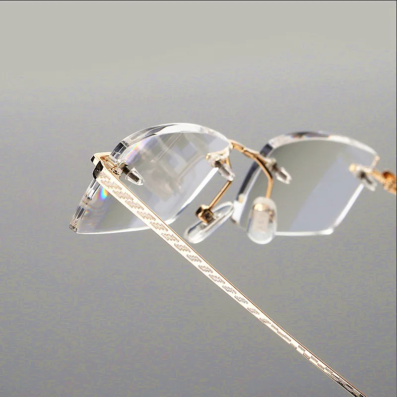 Модные Качественные мужские стильные пресбиопические очки для чтения без оправы