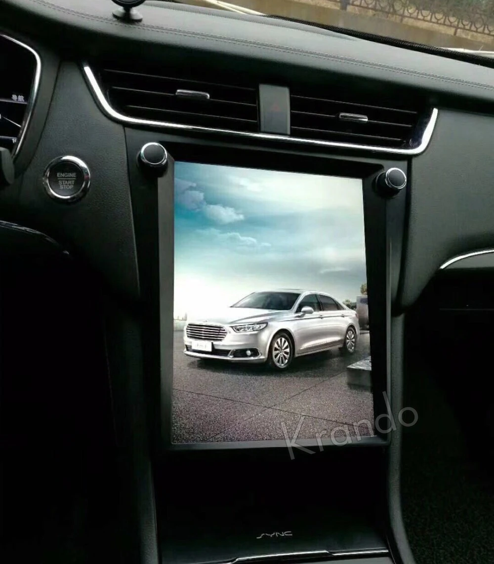 Krando Android 7,1 12," tesla стиль вертикальный экран автомобиля радио gps навигация для Ford aurus- мультимедийный плеер аудио