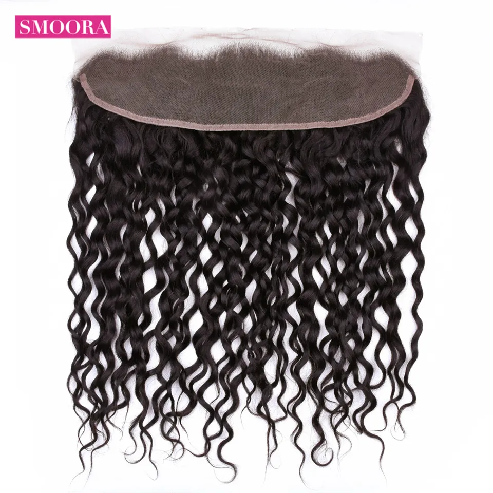 

Smoora Malaysian Water Wave Bundles With Frontal Closure Human Hair Bundles With Frontal Closure Non Remy Hair Weave Extensions