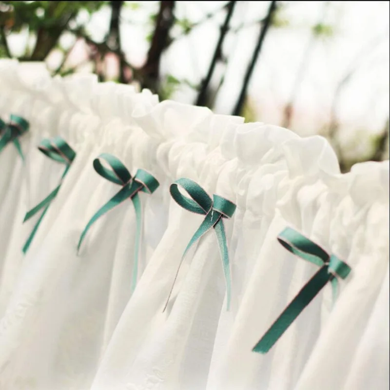 Кофе короткие Шторы в деревенском стиле хлопок Кухня стержень карман готовой