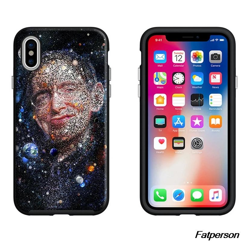 Stephen Hawking Black soft Silicone TPU Phone Case Cover For Apple iPhone X10 8 8plus 7 7plus 6s 6plus 5 5s SE Coque cases | Мобильные