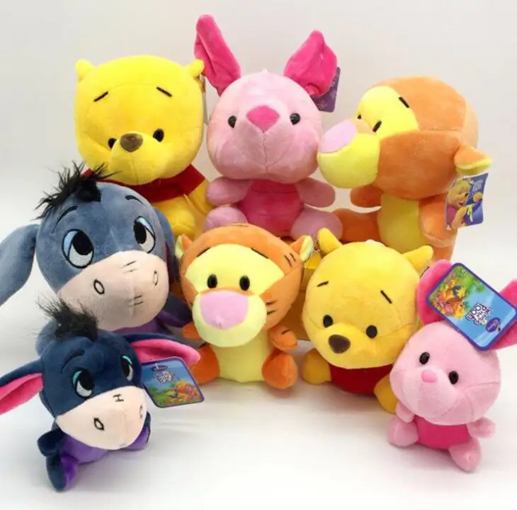 10 см плюшевые животные Винни куклы Лило и поросенок 7 подарок на день рождения