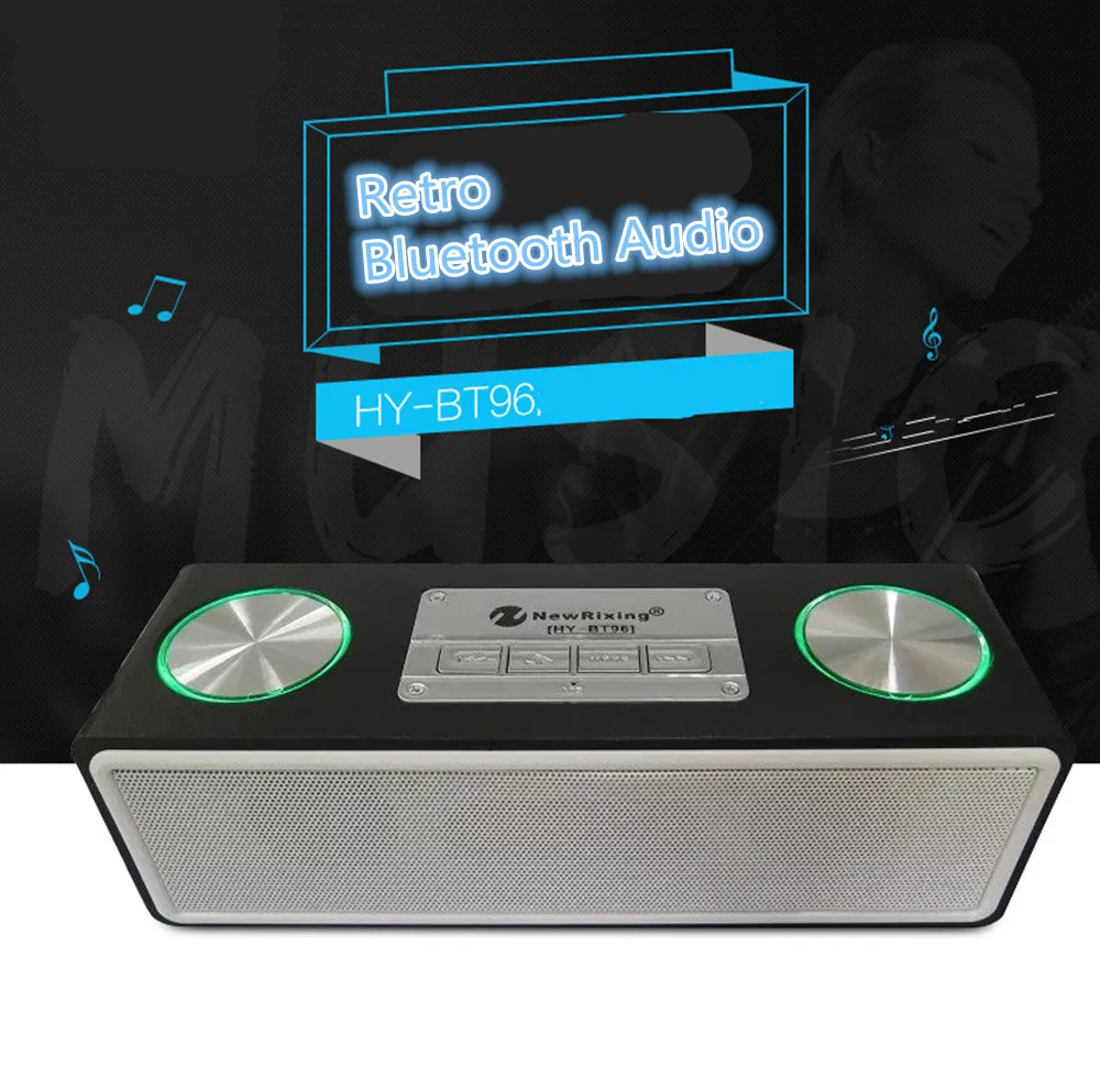 HY-BT96 дерево Портативный полный HiFi диапазон Bluetooth Динамик музыка Беспроводной