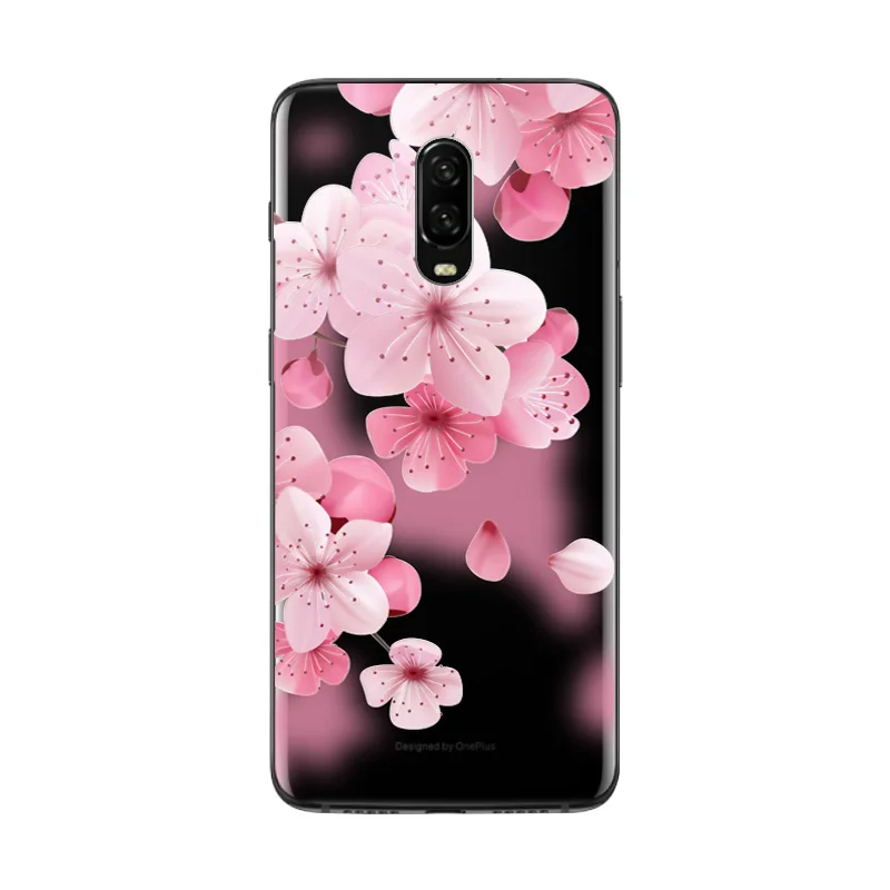 Soft Flexible Silicone Gel Lace For Oneplus 6T Case Cover 3D Relief 6.41 inch Capa 1+6T |
