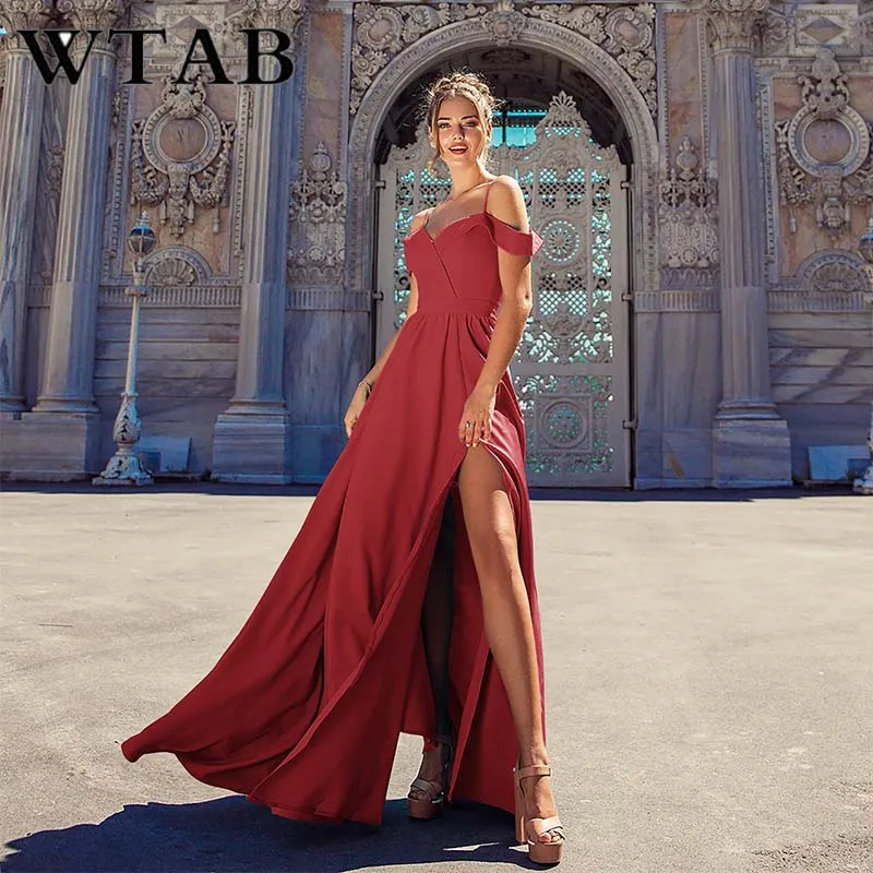 WTAB новое летнее платье большого размера 2019 сексуальное ремень с плечом Женское Платье облегающее