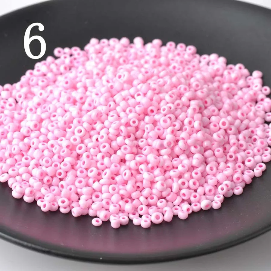 

16g 1000pcs 2mm 12/0 Light Pink Color Opaque Round Loose Spacer Beads Cezch Glass Seed Beads Jewelry Making DIY Garment Bead