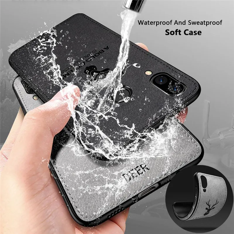 Luxury Retro Deer Cloth Texture Case For Huawei P20 Lite Pro Mate 10 9 Slim Soft TPU Leather Cover for Nova 3 3i 3e |
