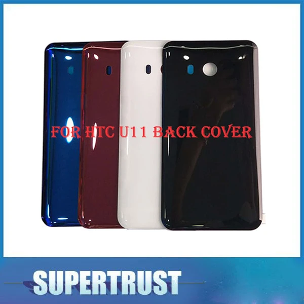 

Для HTC U11 без камеры Крышка батарейного отсека чехлы задняя крышка черный белый красный синий цвет