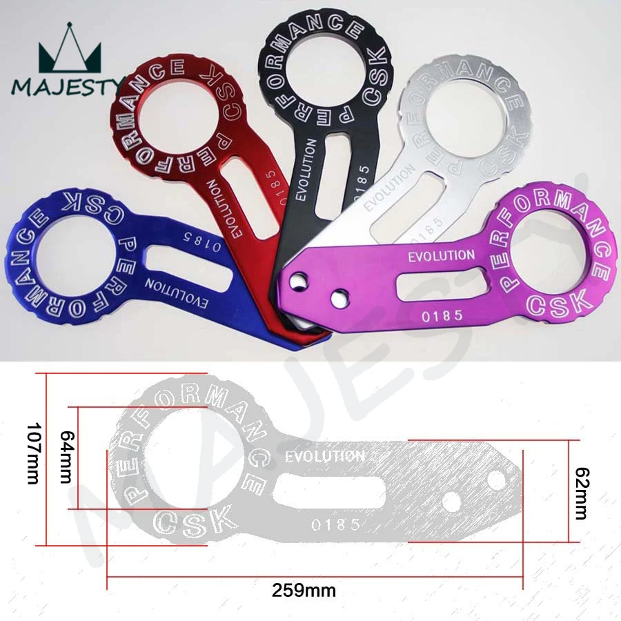 JDM Универсальный задний гоночный буксировочный крюк для прицепа из