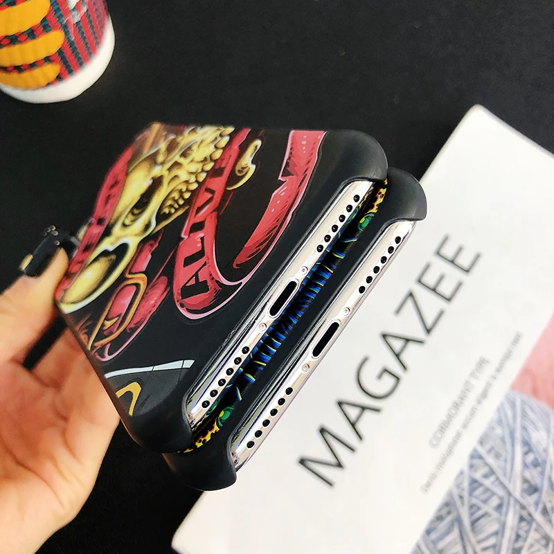 Прохладный Череп со змеей мечом узор чехол для iPhone X 7 8 6 S плюс XR XS Max Beast Мягкий