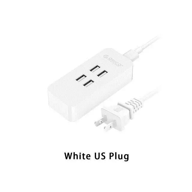ORICO 4 порта USB зарядное устройство Мини Смарт быстрое зарядное устройство Макс выход 20 Вт настольное зарядное устройство для iPhone Xiaomi huawei - Цвет: White US Plug