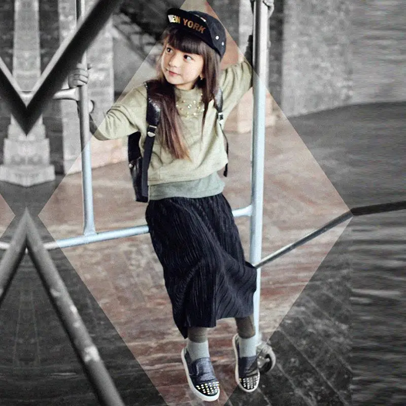 Юбка женская хлопковая Плиссированная 4 цвета на осень/зиму|kids girls skirt|girls skirtsprincess