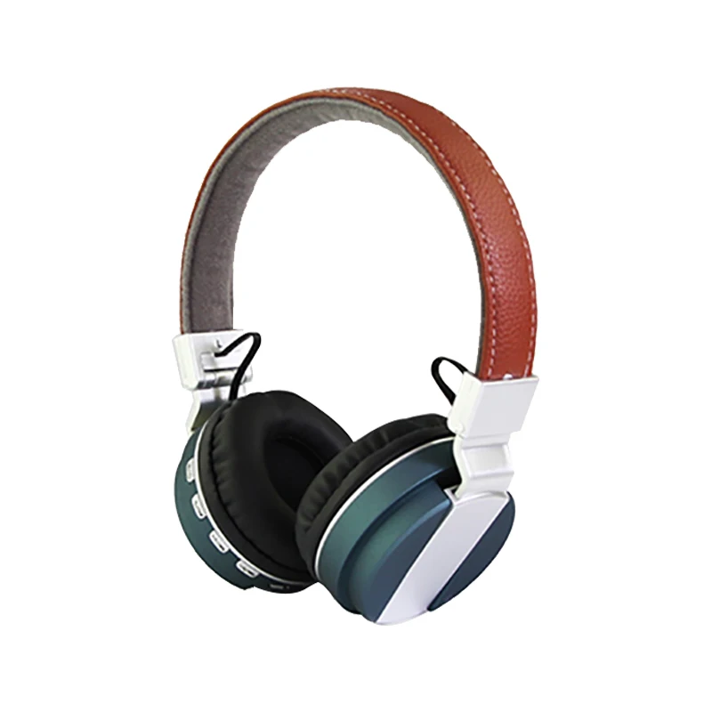 HIFI бас кожа Bluetooth гарнитура наушники беспроводные стерео с флеш-картой памяти TF