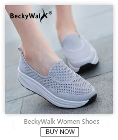 BeckyWalk/сезон осень-весна; женская парусиновая обувь; женские повседневные лоферы на плоской подошве с принтом; кроссовки на платформе; женская обувь без застежки; WSH2926