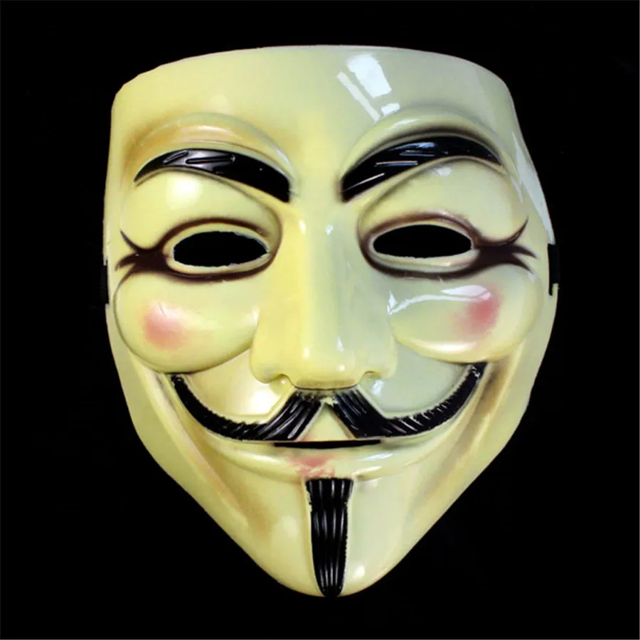 Маскарадная маска для лица на Хэллоуин V Vendetta Fawkes нарядное платье вечеринки хобби