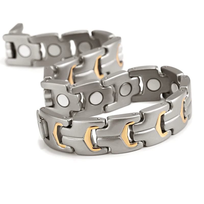 Лечебный магнитный браслет для мужчин из нержавеющей стали 316L медицинский