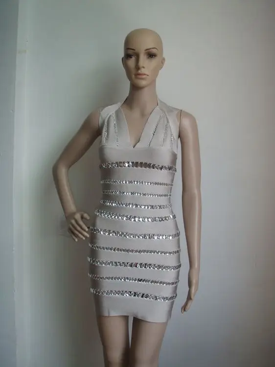 Высокое качество Женские v-образный вырез Кристалл Бисероплетение вискоза