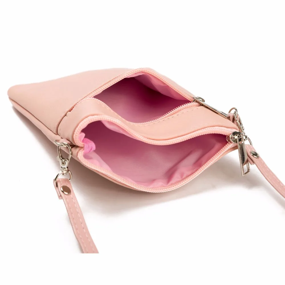 

Casual Star Design Mini Shoulder Bag Phone Bag Female Double Zipper Soft Leather Women Crossbody Messenger Bag