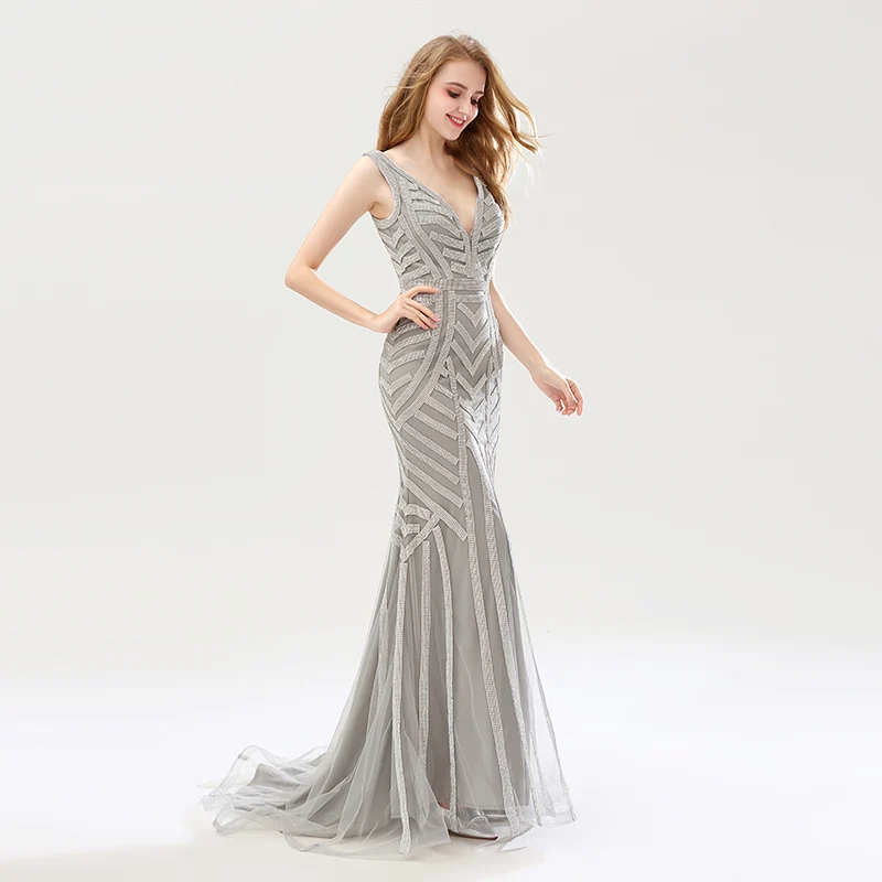 Robe De Soiree новые роскошные стили Элегантное длинное вечернее платье с кристаллами вышитые бисером праздничные платья Формальные реальные фотографии LSX476