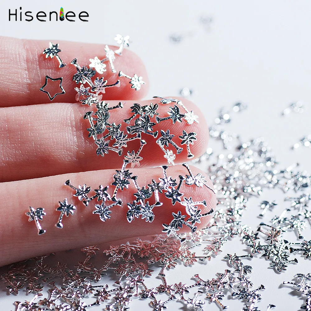 Более популярных моделей мини серебристого металла заклепки 3D моды DIY nail art