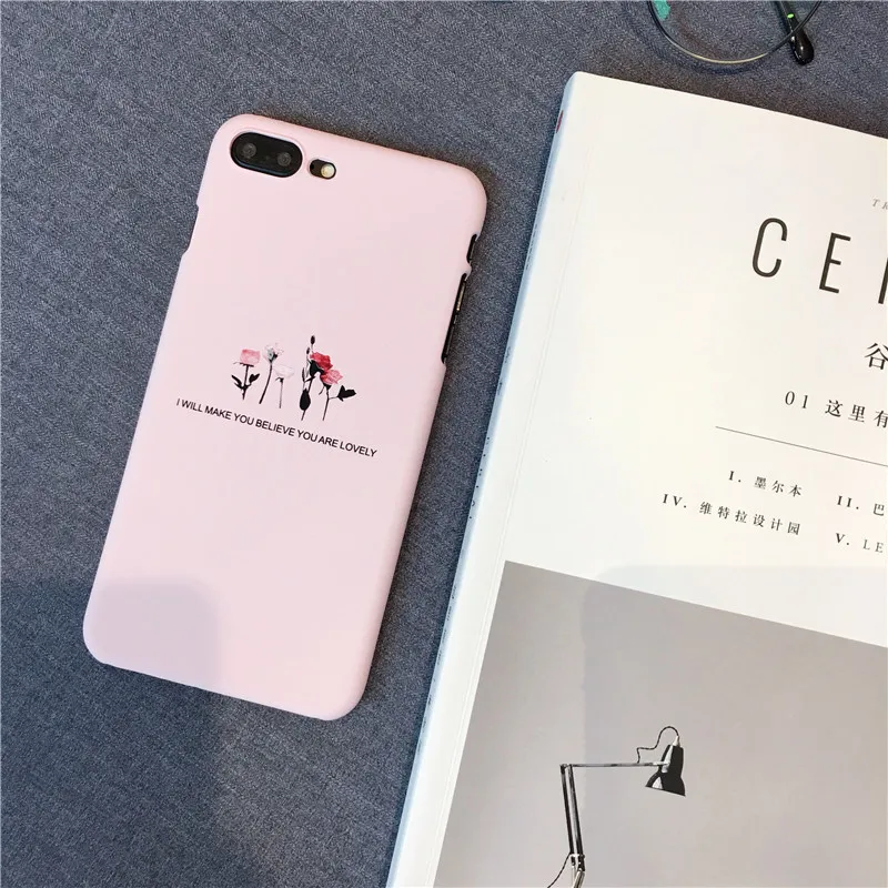JiBan для iphone X Модный цветочный цветок Лилия Пион Роза телефонный Корпус Жесткий ПК