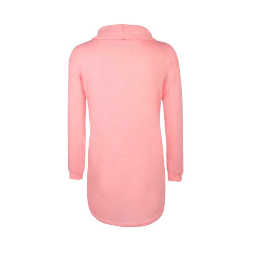 2017 Casual Wild Wear Solid Female Pullovers Full Sleeve Turtleneck Autumn Winter Loose Thin Asymmetrical Women's Sweater S-XL | Женская