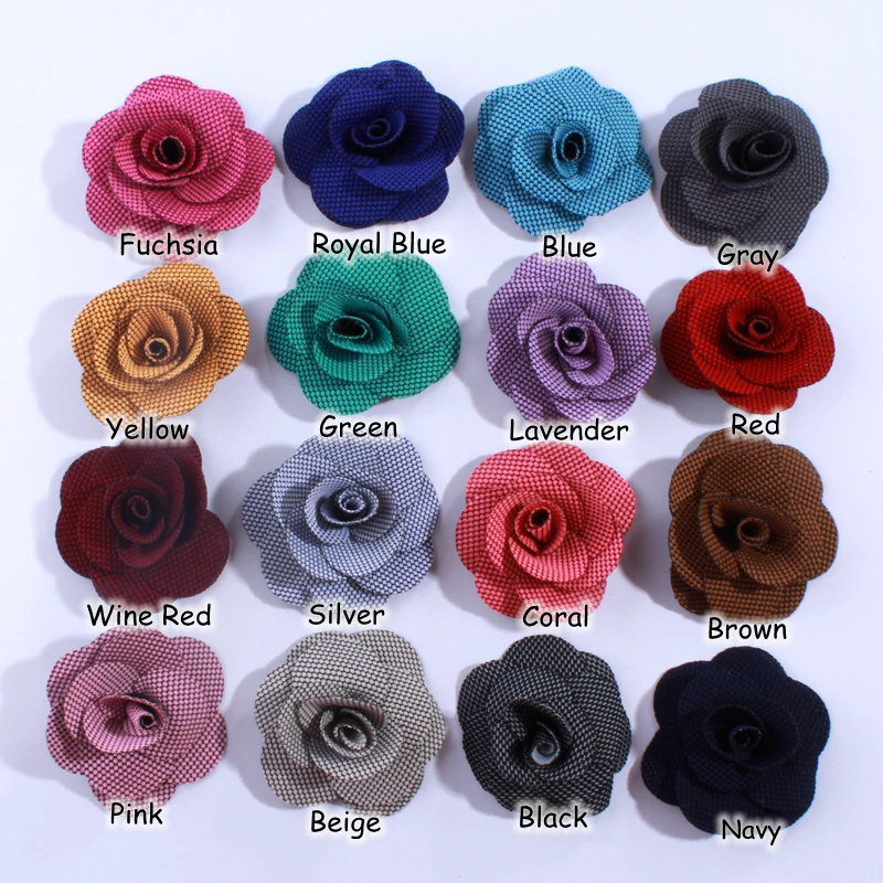 10PCS 5.5CM 16 Color For U Pick Small Layerd Burlap Puff Rose Fabric Flowers Bridal Wedding Floral Applique Hair Accessories |