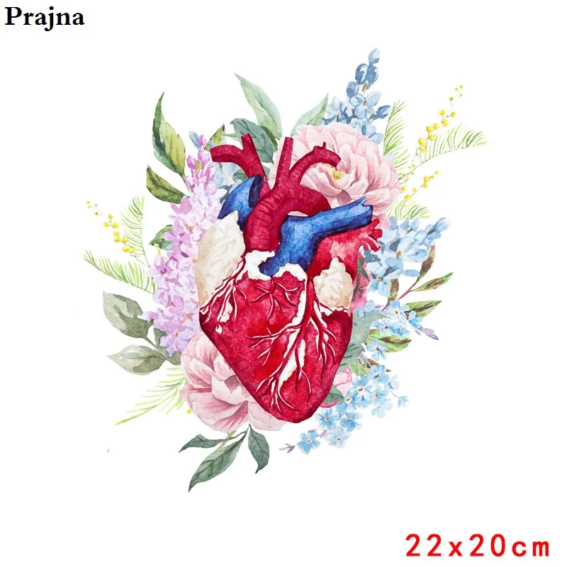 Патчи Prajna с надписью &quotRock Heart&quot термонаклейки на грудь перекрестную маску