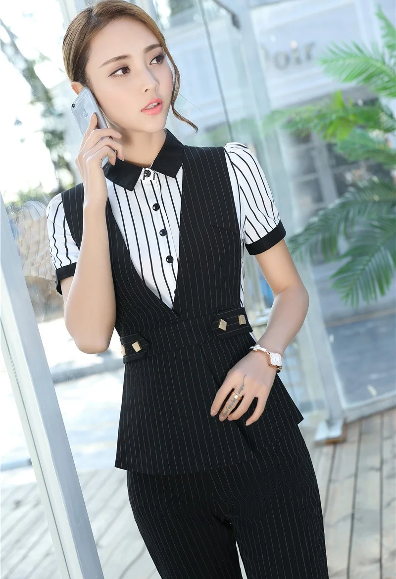 Новые Элегантные OL стили Формальные Пиджаки Костюмы с жилетом и Женская юбка для