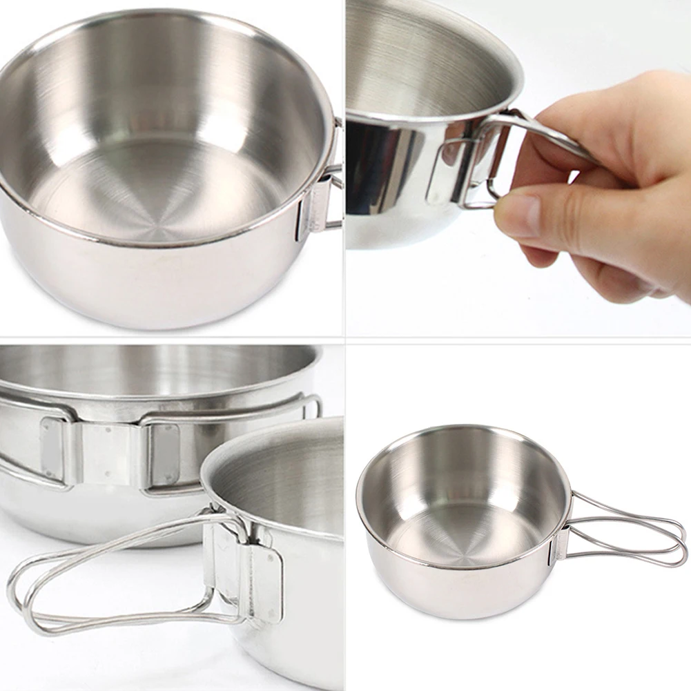 4 шт. прочный Пикник Кемпинг кухонная утварь посуда Складная Ручка Экономия