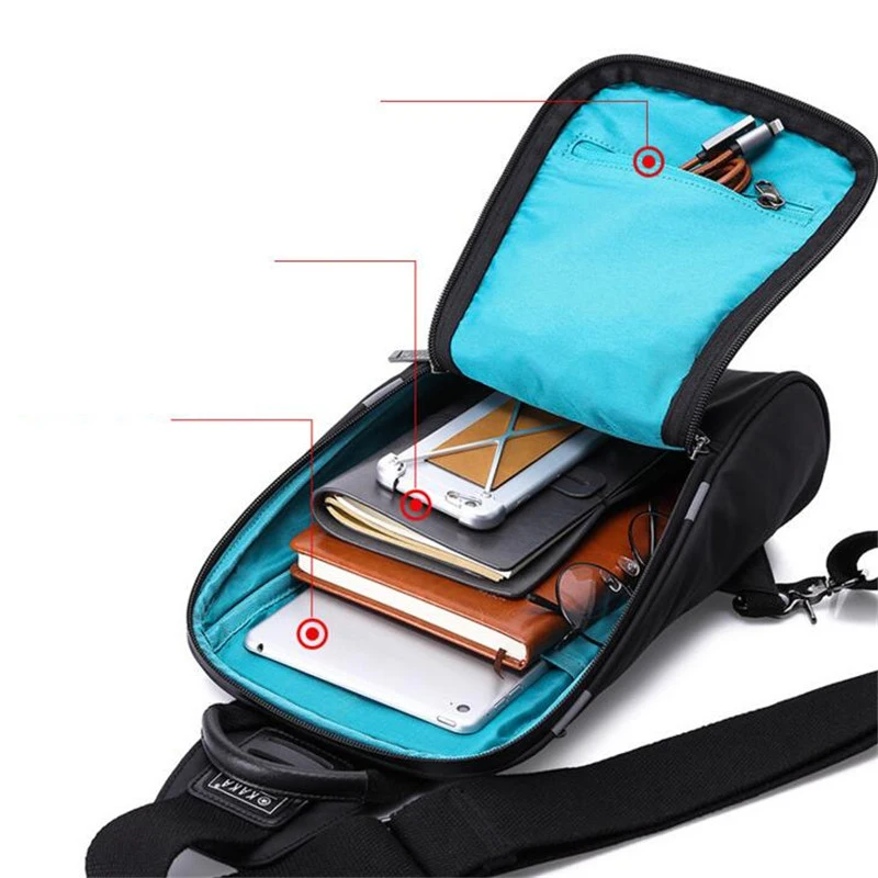 KAKA New Men Messenger Bag Chest Pack Brand Design Korean and Japan Style Simple Women Shoulder Cross Body Bags for Ipad X983 |