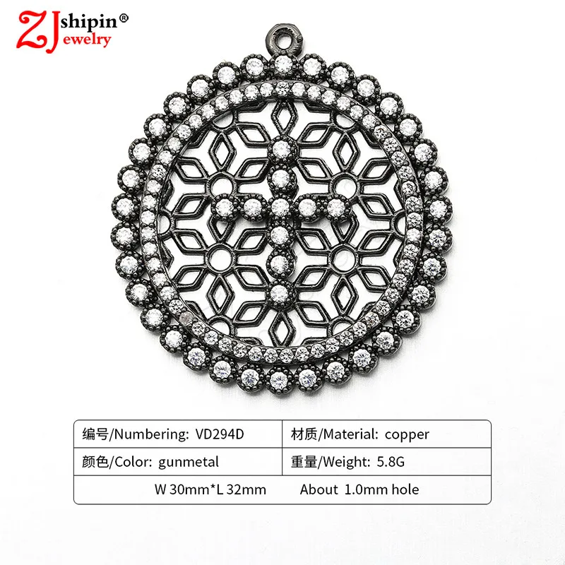 Аксессуары для украшений сделай сам инкрустированный микро кулон с цирконом