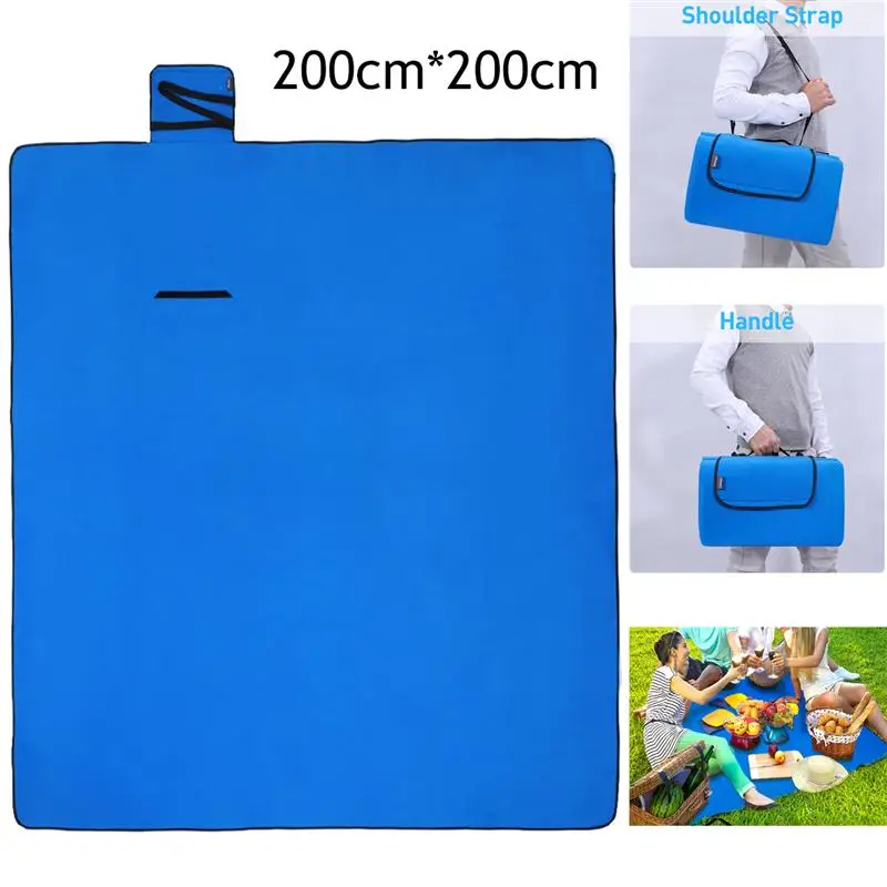 MOVTOTOP 1PC Picnic Blanket Handy Waterproof Foldable 2Mx2M Camping Tote Cushion Mat for Seaside Beach | Спорт и развлечения