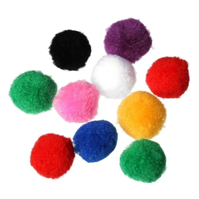 100 шт 4 см Ассорти Pom Poms котенок игрушки пушистые шарики для DIY креативные ремесла