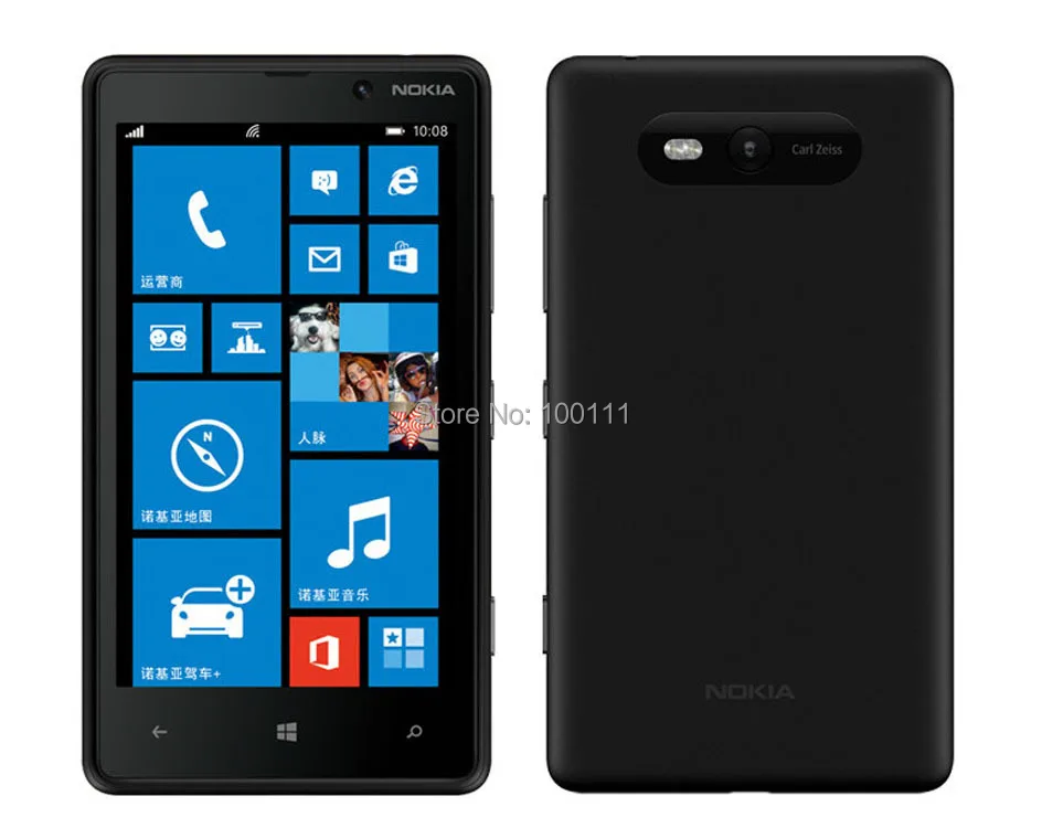 DHL EMS Бесплатная доставка/Восстановленный Оригинальный Nokia Lumia 820 смартфон с 8MP 4 3