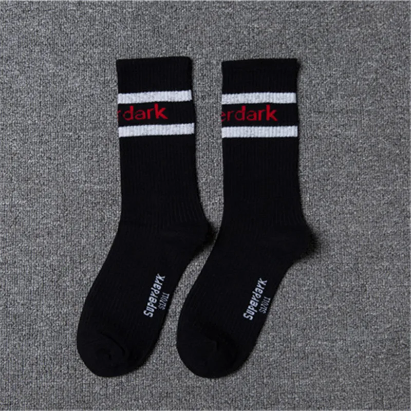 Осенне-зимние новые хлопковые мужские носки без пятки модные две буквы Мужская