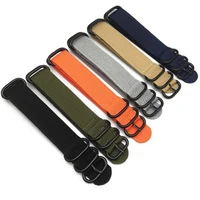 heavy duty nylon nato watchband strap 20mm 22mm 24mm watch band zulu strap stainless steel ring buckle canvas army