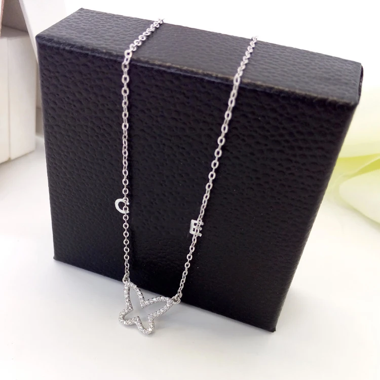 Silver Color Necklaces Crystal Butterfly Pendants&ampNecklaces Jewelry Collar Colar | Украшения и аксессуары