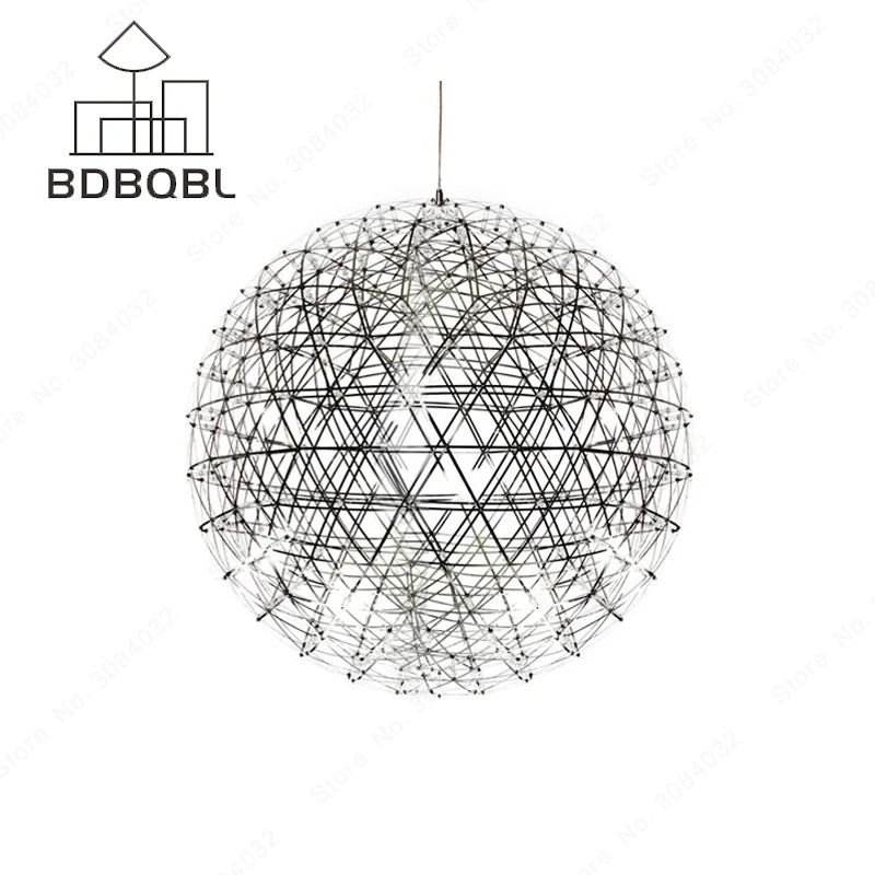 BDBQBL Spark Ball LED Pendant Lamp Stainless Steel Firework Light Modern Brief Restaurant Hotel Lighting Hanglamp | Освещение