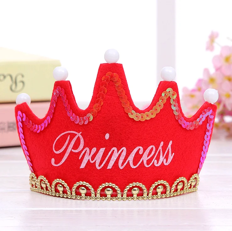 Crown Led Happy Birthday Cap Hat Colorful Non-woven King Princess Luminous Event Party Festival Decoration | Дом и сад