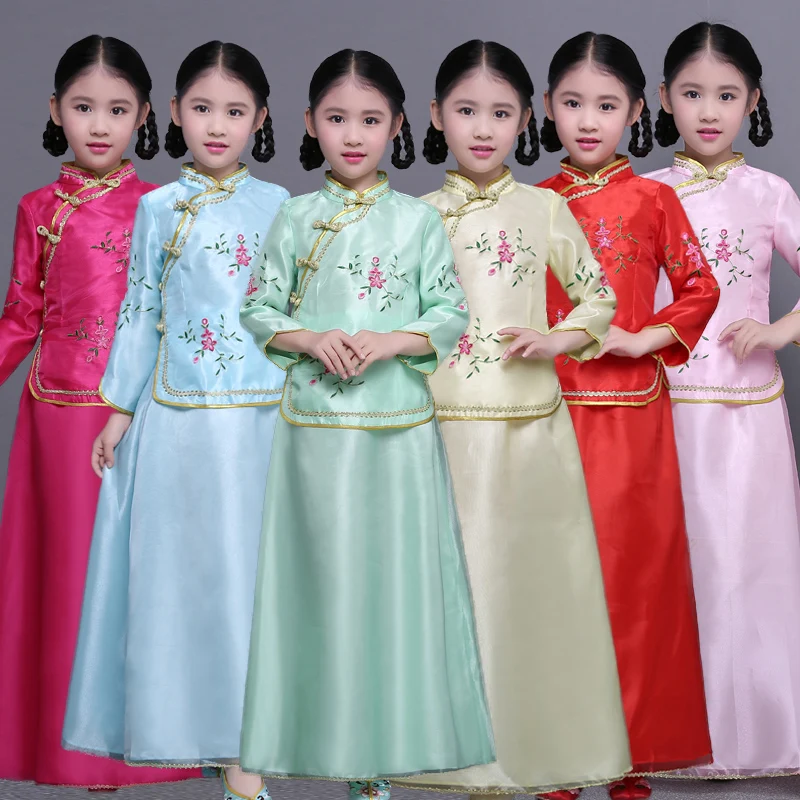 Винтажное китайское традиционное старинное свадебное платье с цветочной