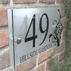 Декоративные знаки для дома бляшки дверные номера 1 - 999 индивидуальное имя 20x14 см