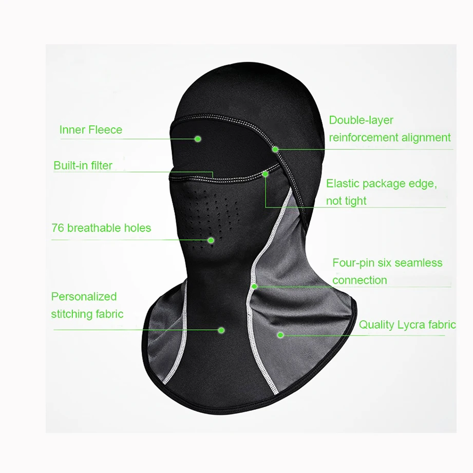 Ветрозащитная маска для лица с защитой от загрязнения лыжный щит сноуборд
