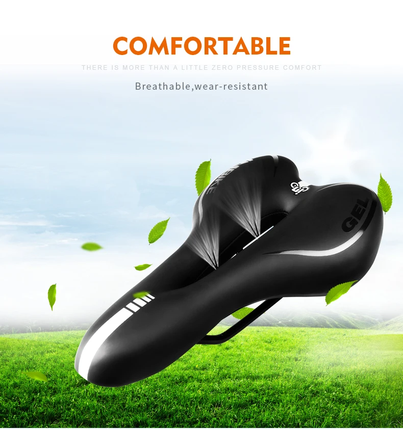 Новый MTB силиконовый нескользящий седло сиденье черный Силикагель Подушка