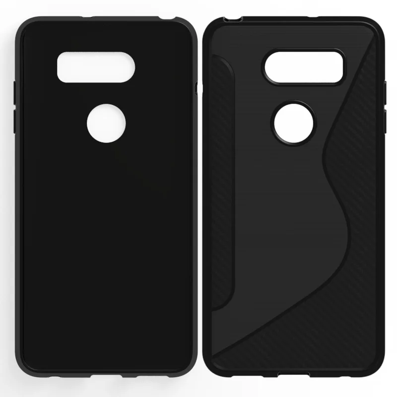 Черный прозрачный противоударный Противоскользящий гелевый Чехол из ТПУ для LG