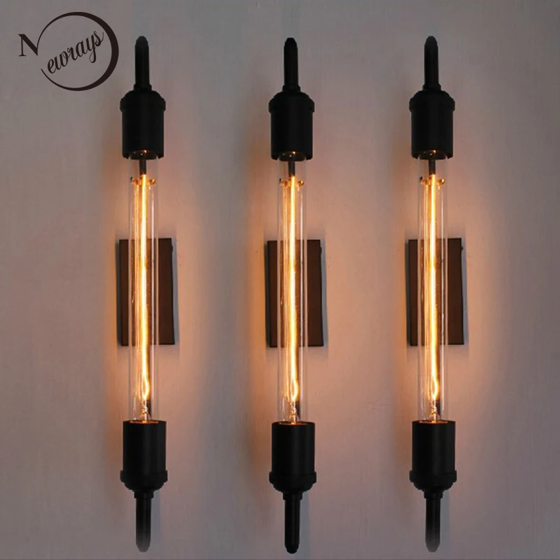 Винтажный Черный Металлический Настенный светильник в стиле ретро с паровой