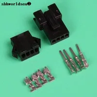 Shhworldsea 100/200/500 комплектов 4Pin/way auto Connector plug 2 54mm SM 4P Kit (мужской и женский корпус +