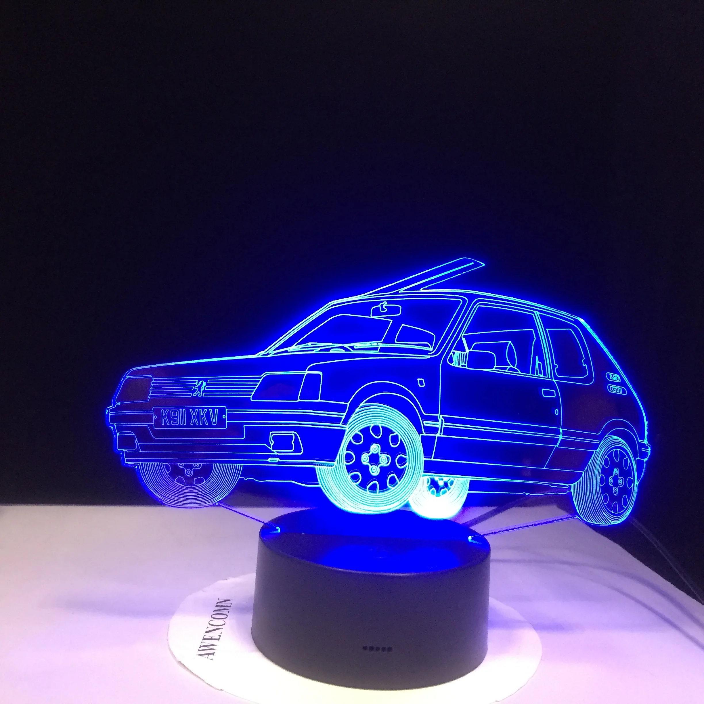 Creative 3D Lamp Night Light Supper Car Ferrari Table 7 Colors Changing Desk Novelty Led Lights Dropshipping | Лампы и освещение
