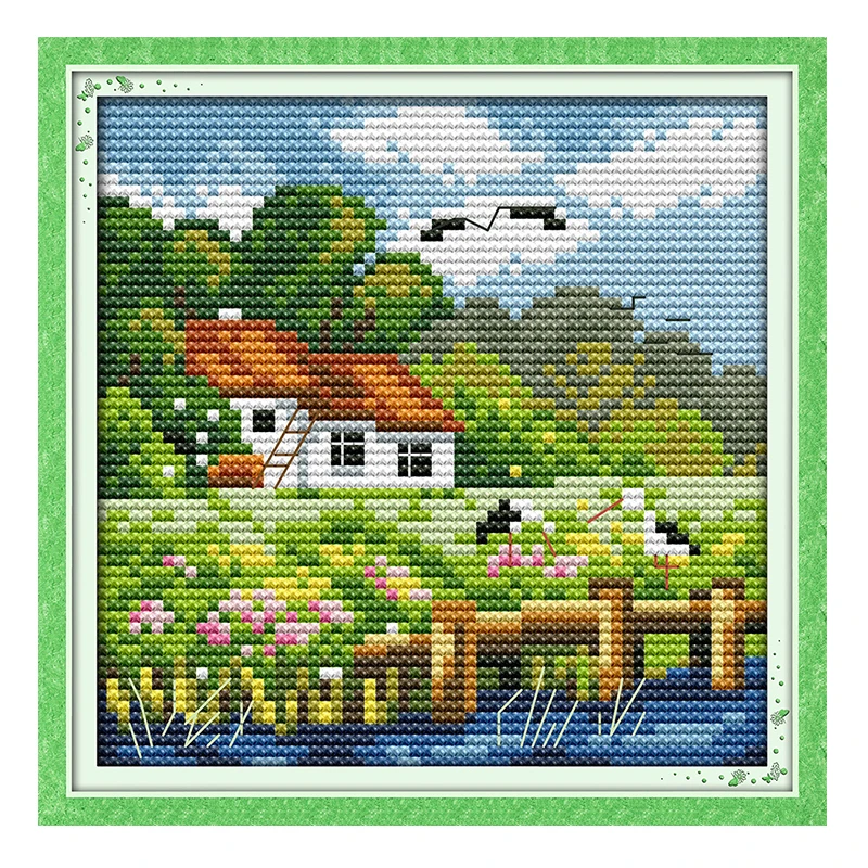 Joy Sunday crossstitch наборы diy всесезонные декорации DMC14CT11CT хлопковая ткань для дома